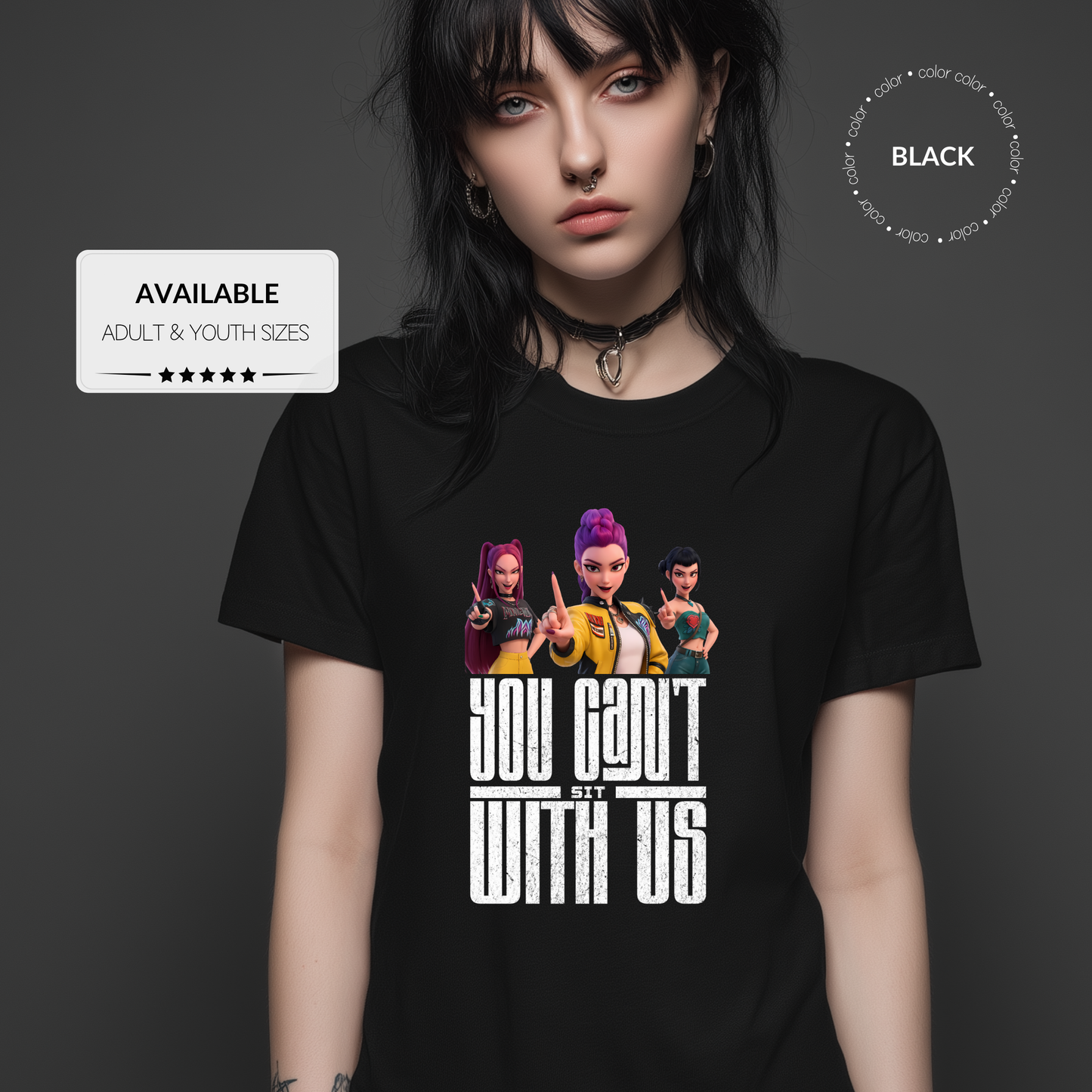 Custom Halloween K-POP Graphic T-Shirt – Adult & Youth Sizes