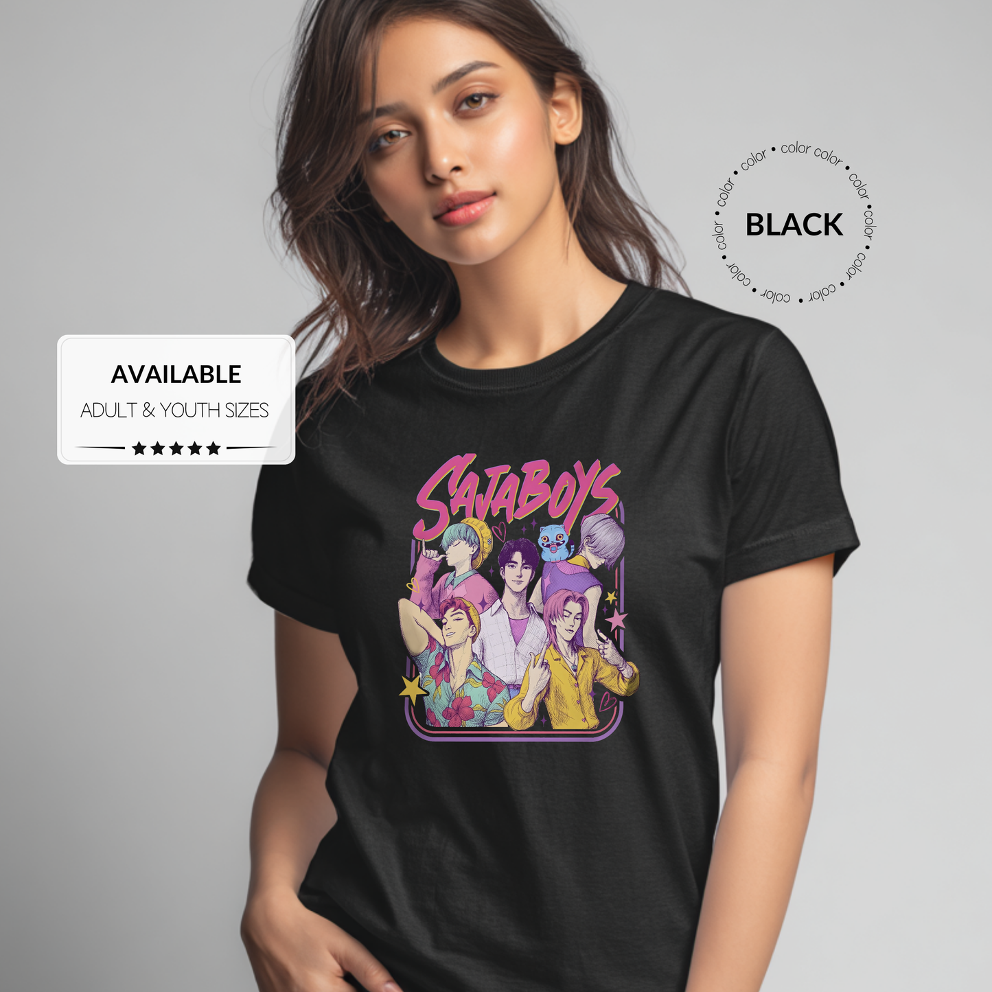 Custom K-Pop Demon Hunter Graphic T-Shirt – Adult & Youth Sizes