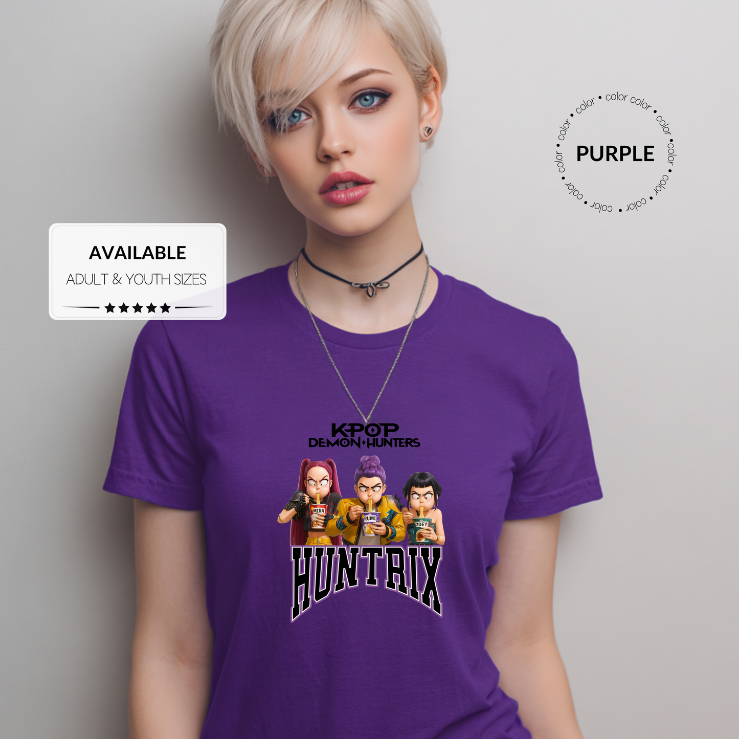 Custom K-Pop Demon Hunter Graphic T-Shirt – Adult & Youth Sizes