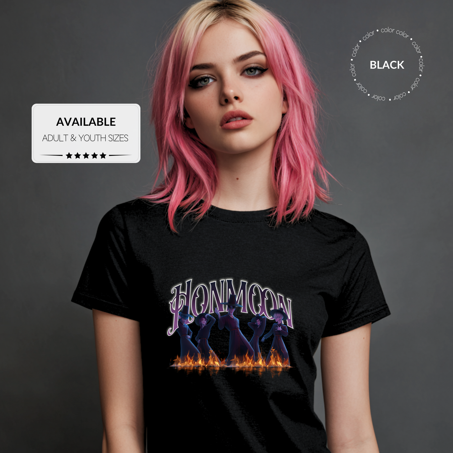 Custom Halloween K-POP Graphic T-Shirt – Adult & Youth Sizes