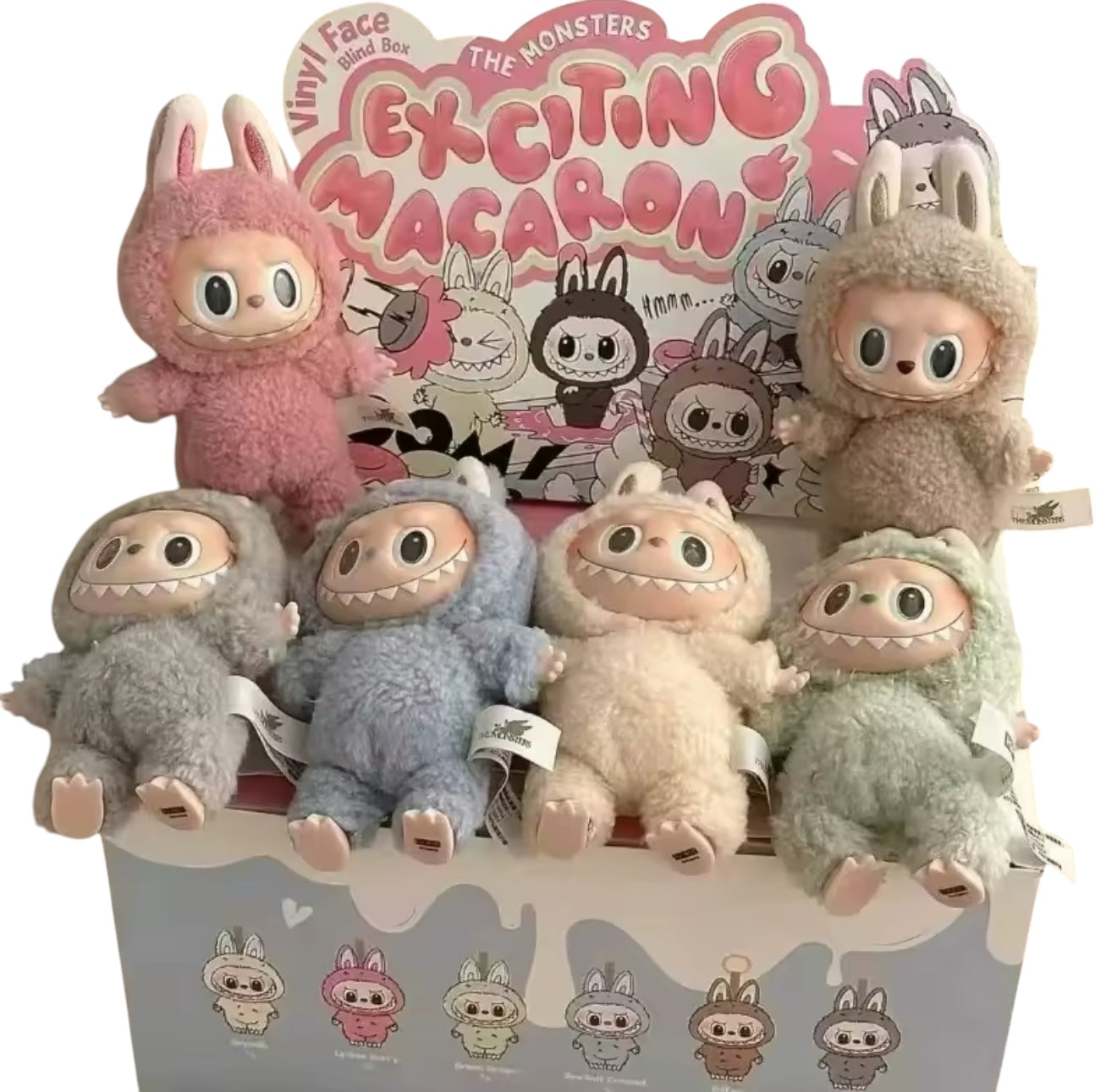 6.5” Labubu The Monsters Blind Box – Heartbeat Macaron Enamel Face Plush