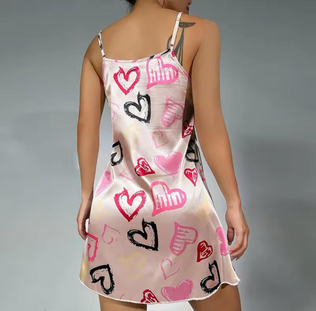 Silky Elegance: Valentine’s Day Satin Nightgown – Sexy & Lightweight Pajamas