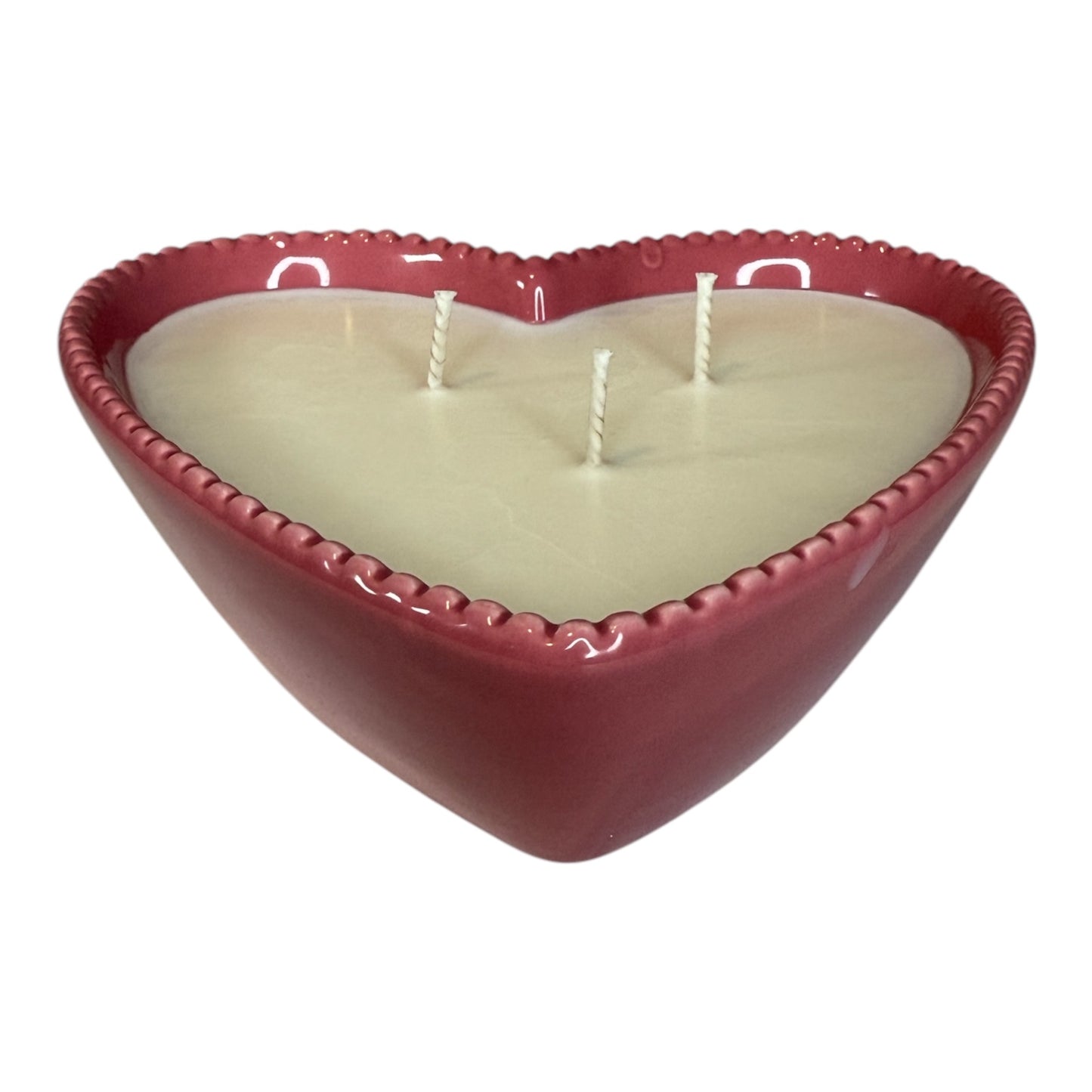 Triple Wick Heart-Shaped Soy Candle