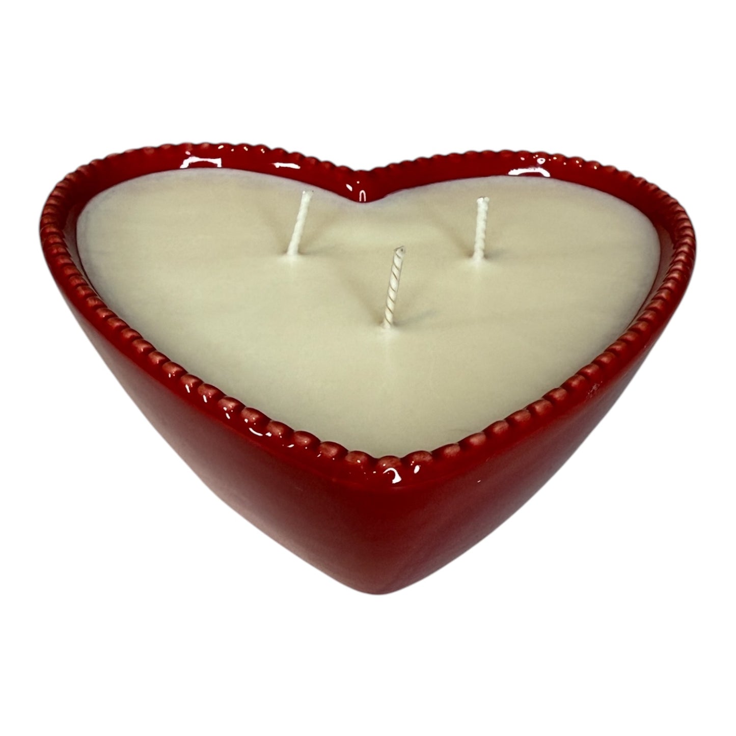 Triple Wick Heart-Shaped Soy Candle