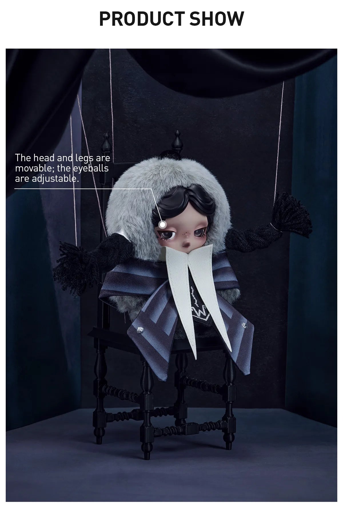 Pop Mart: Skullpanda X Wednesday Plush Pendant