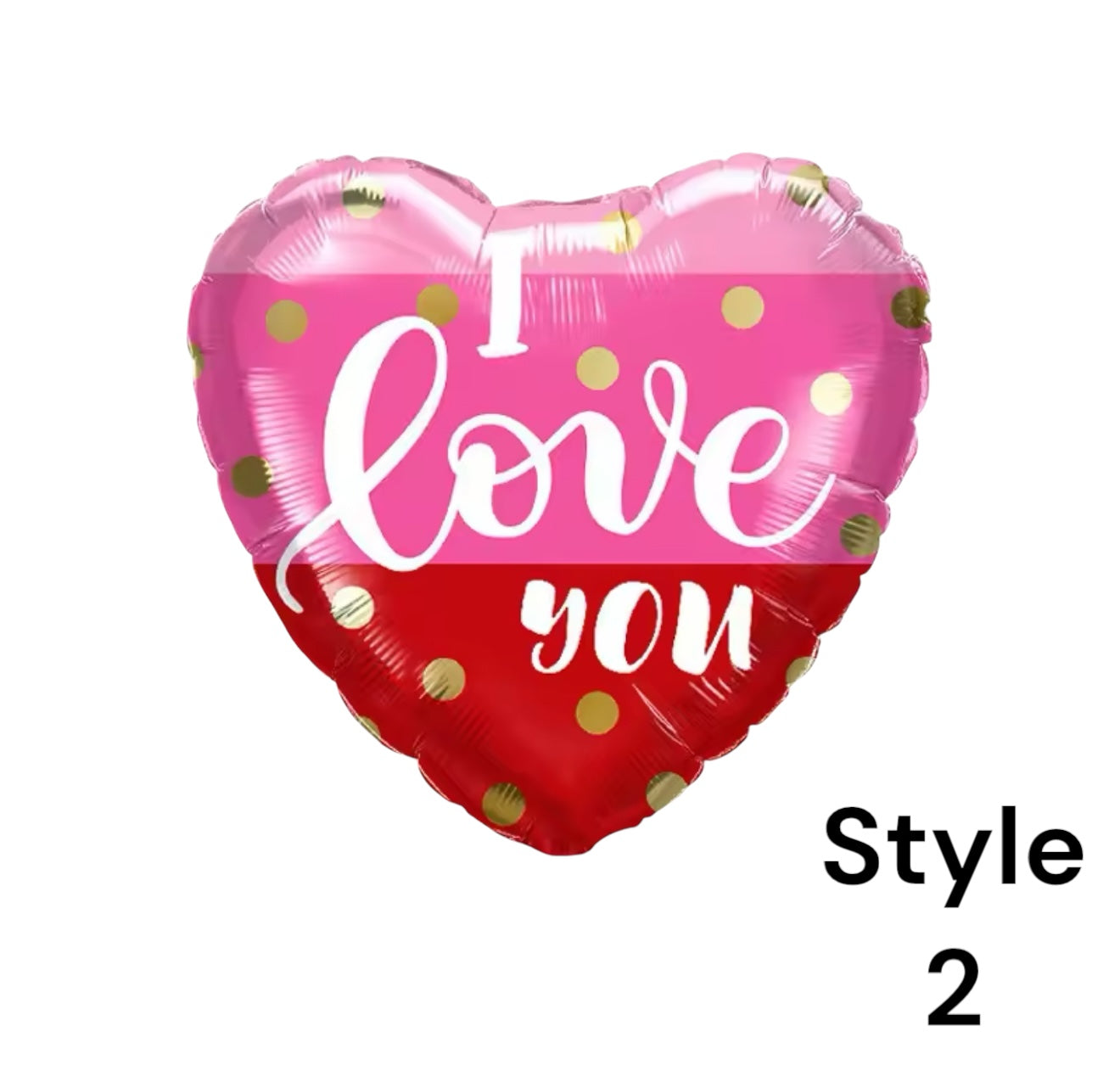 Half-Dozen Red Heart Floor Height Balloon Bouquet with Custom Topper