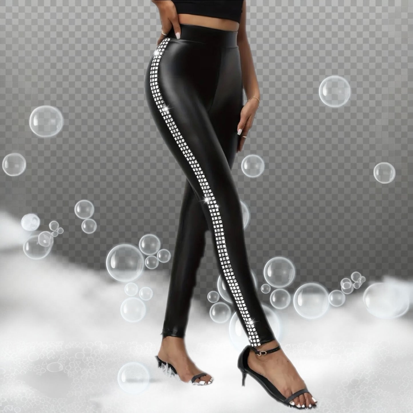 Sequin High Stretch Skinny Leggings