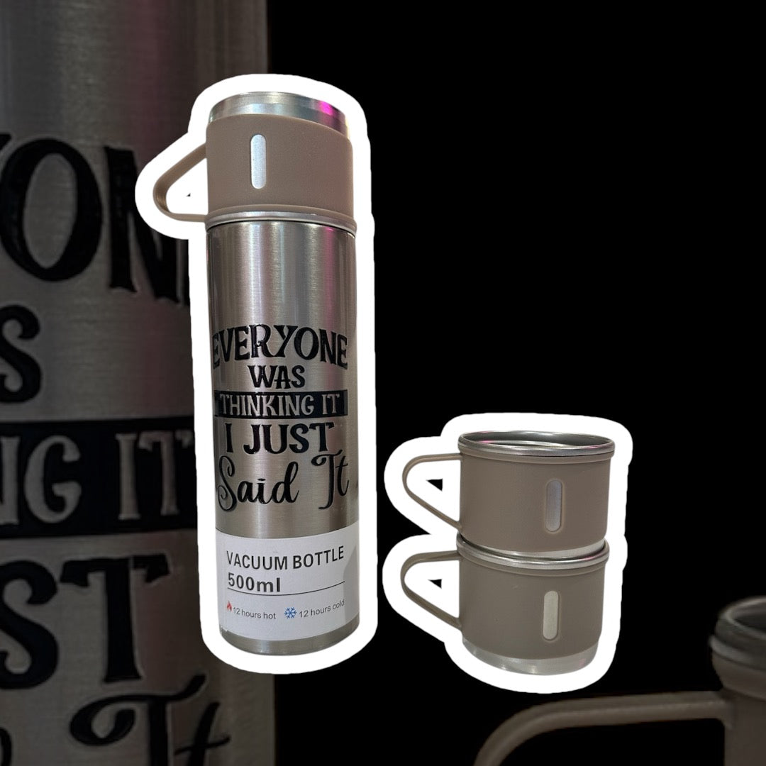 Customizable 500ML Vacuum Thermos Gift Set