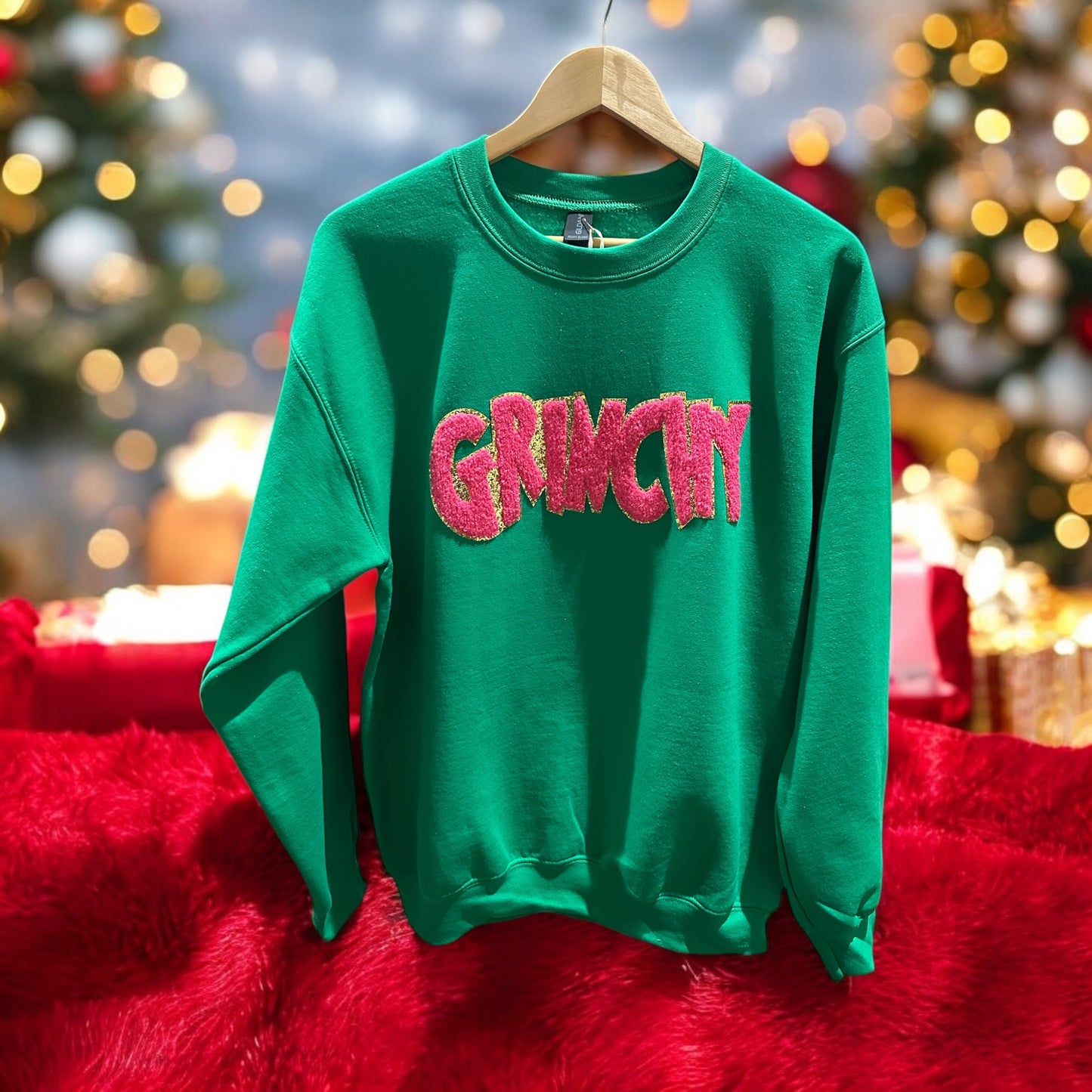Green Grinchy Deluxe Adult Sweatshirt