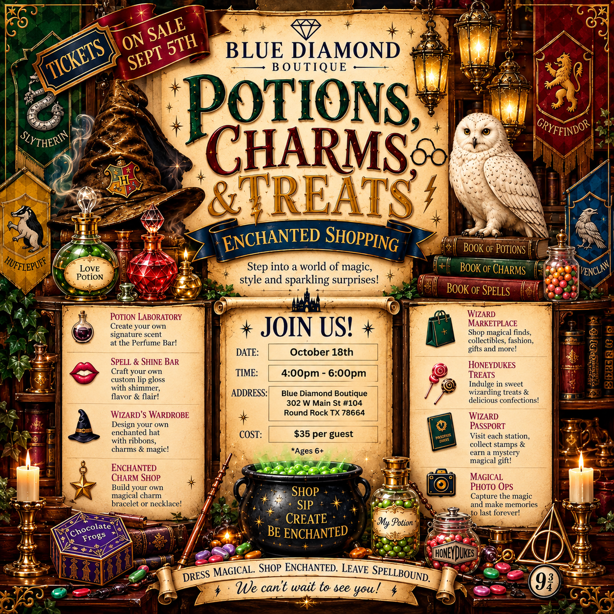 Potions, Charms & Treats eTicket - October 18th