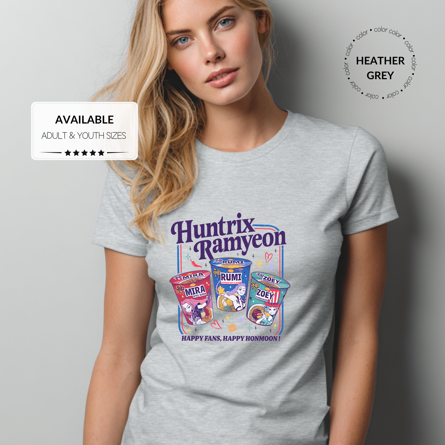 Custom K-Pop Demon Hunter Graphic T-Shirt – Adult & Youth Sizes