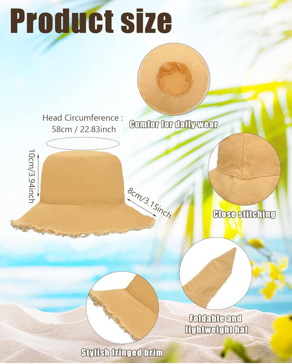 Frayed Fashion Bucket Hat