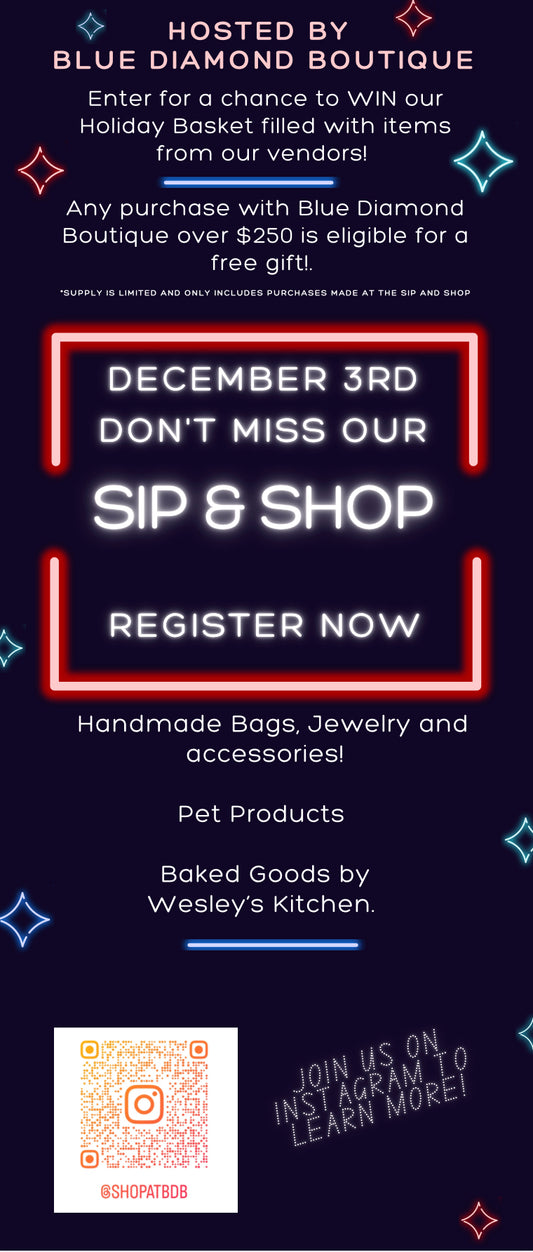 Register Now! December Sip & Shop