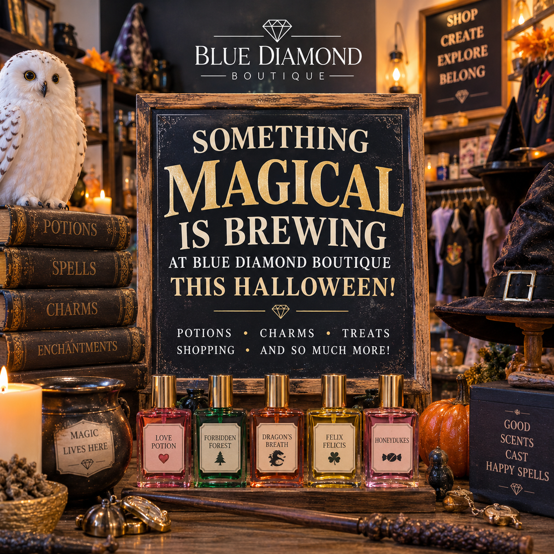 🪄 Something Magical Is Brewing at Blue Diamond Boutique This Halloween
