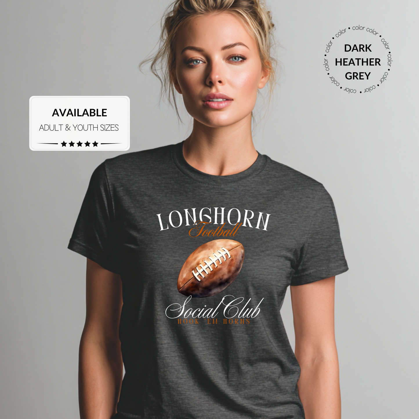 Custom Longhorns UT Graphic T-Shirt – Adult & Youth Sizes