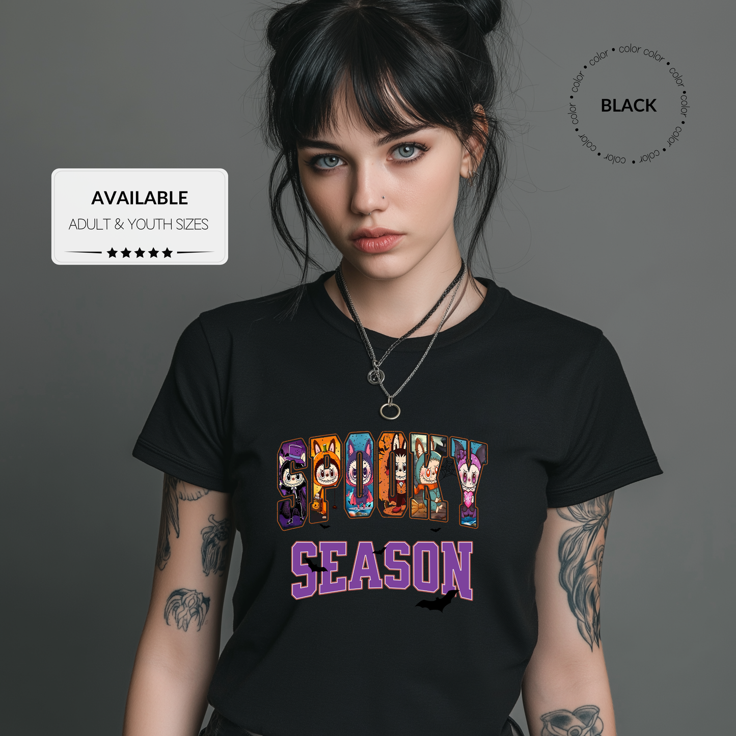 Custom Halloween Labubu Graphic T-Shirt – Adult & Youth Sizes