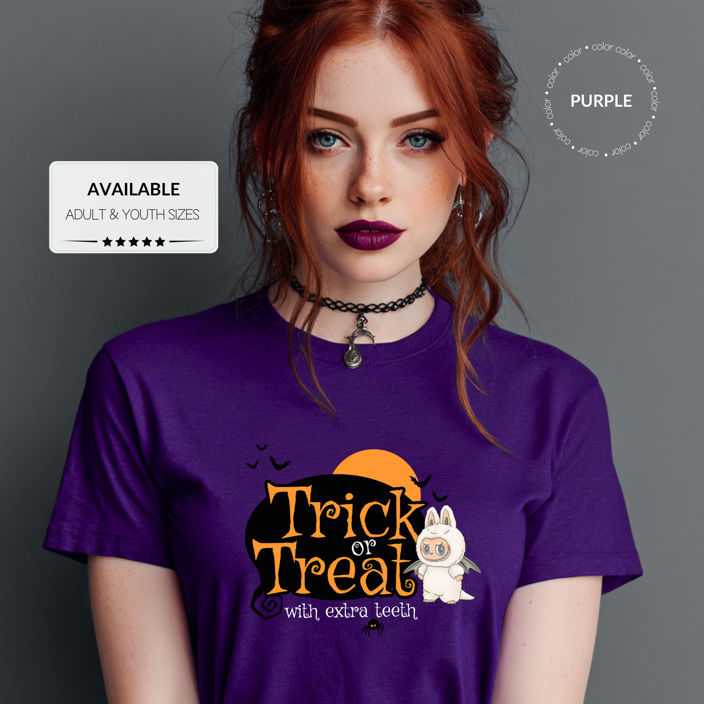 Custom Halloween Labubu Graphic T-Shirt – Adult & Youth Sizes