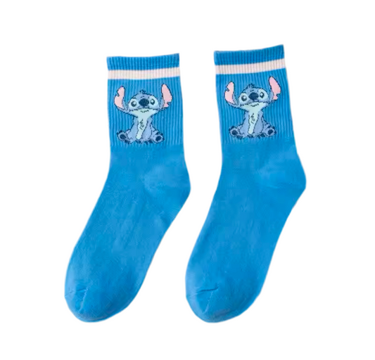 Playful Blue Character Socks - Fun & Cozy Design