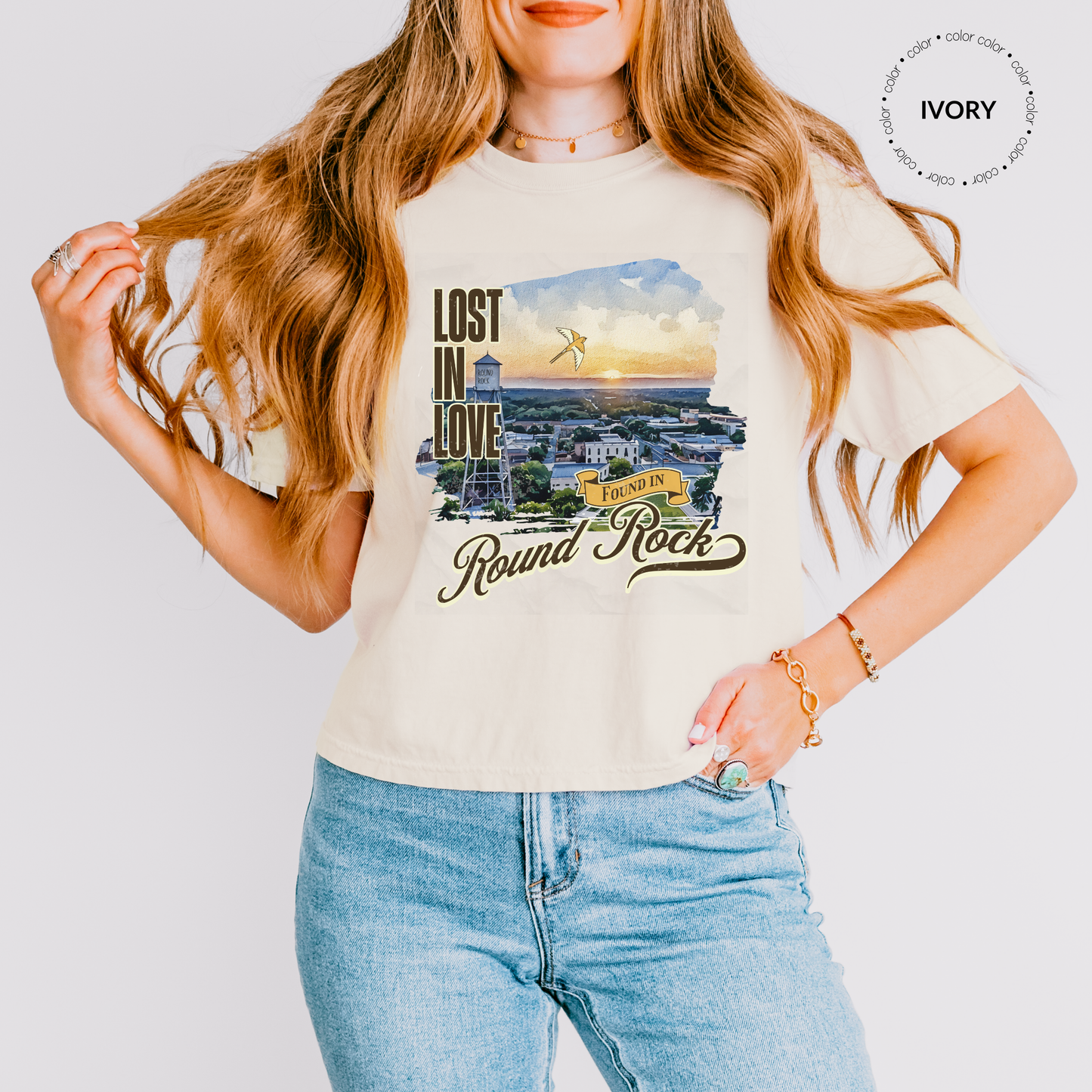 Custom City of Round Rock Graphic Comfort Color T-Shirt