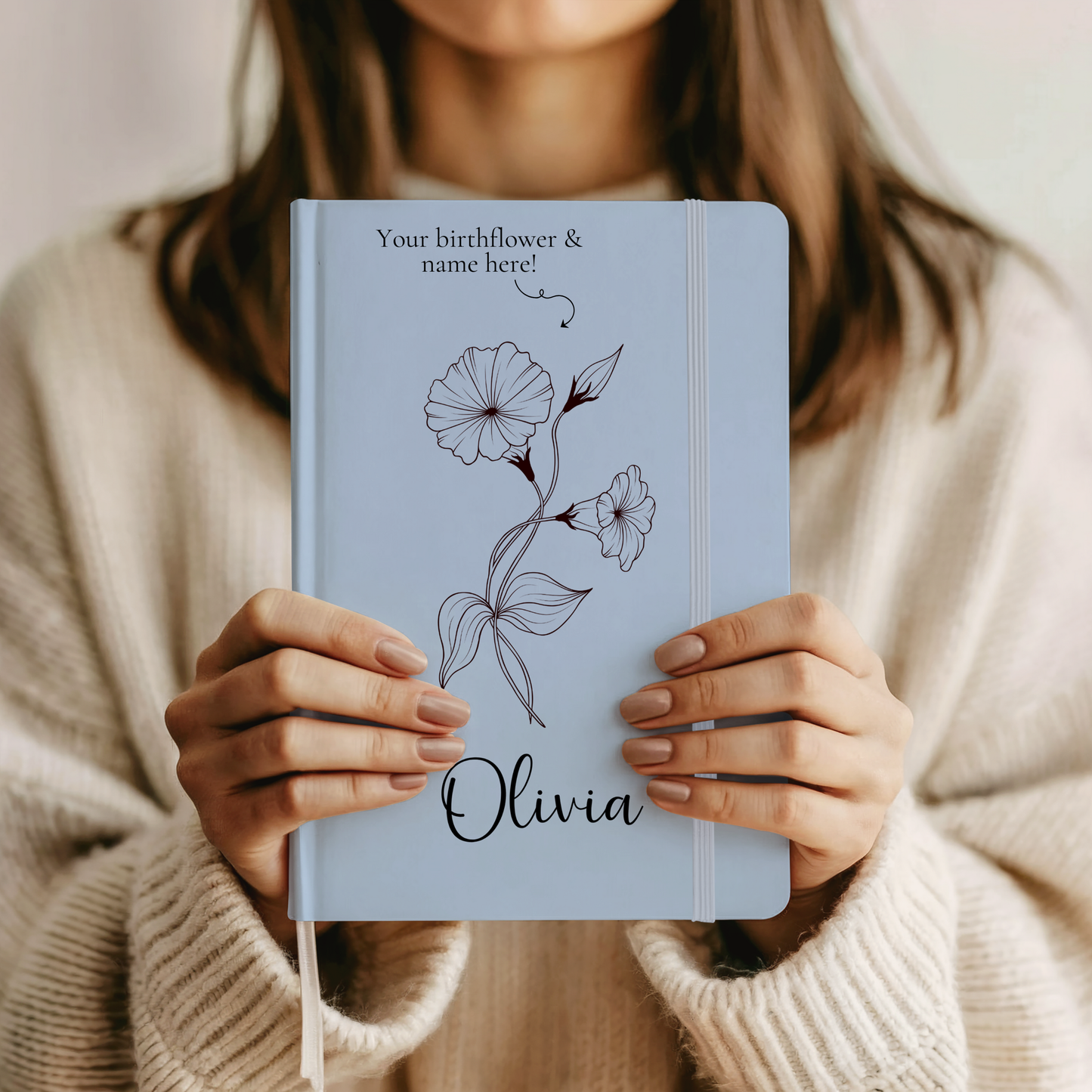 Custom Journal "Birth month flower"