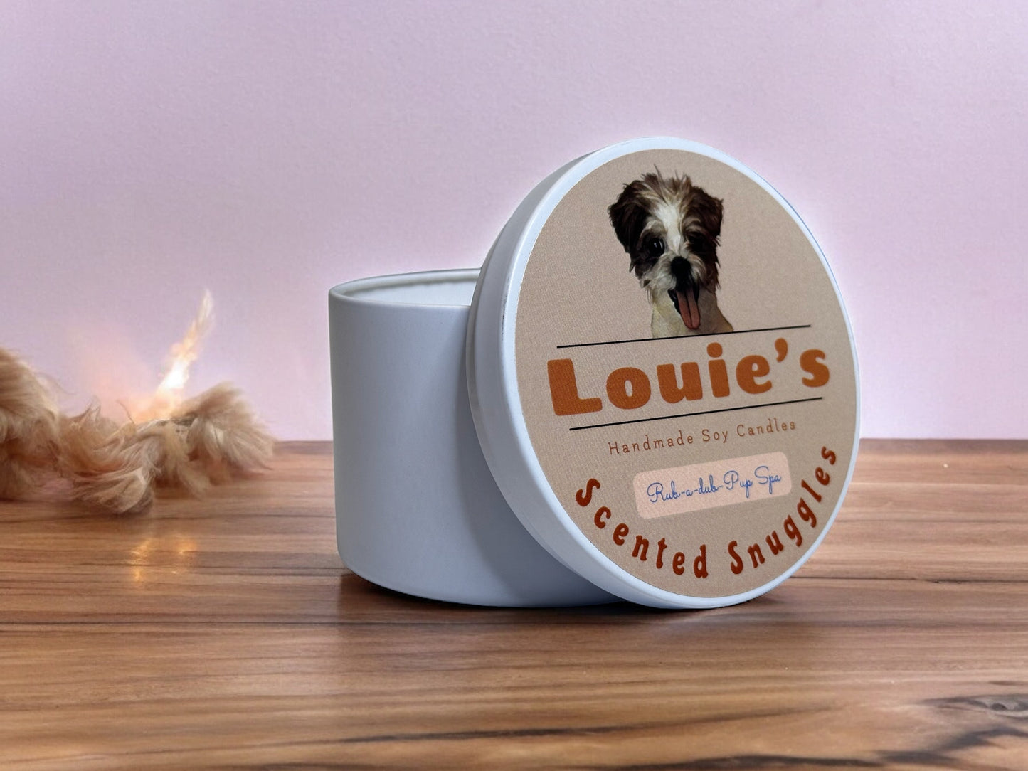 Louie’s Scented Snuggles Soy Candle - Rub-a-dub-Pup Spa