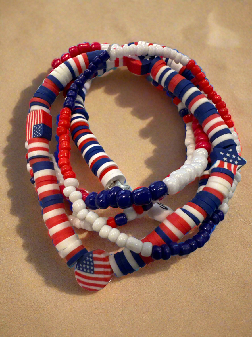 USA Light-Up Bracelets 5PK