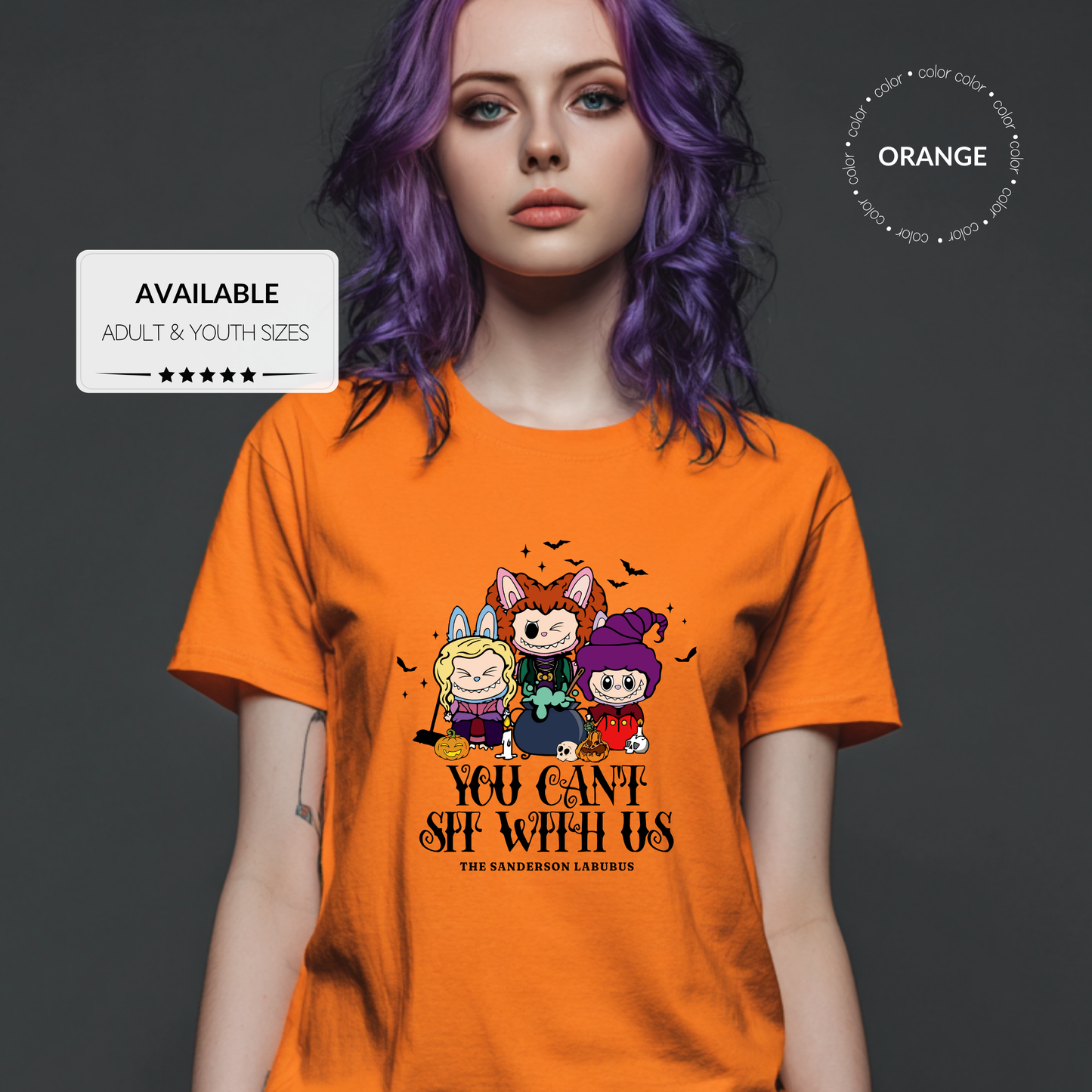 Custom Halloween Labubu Graphic T-Shirt – Adult & Youth Sizes