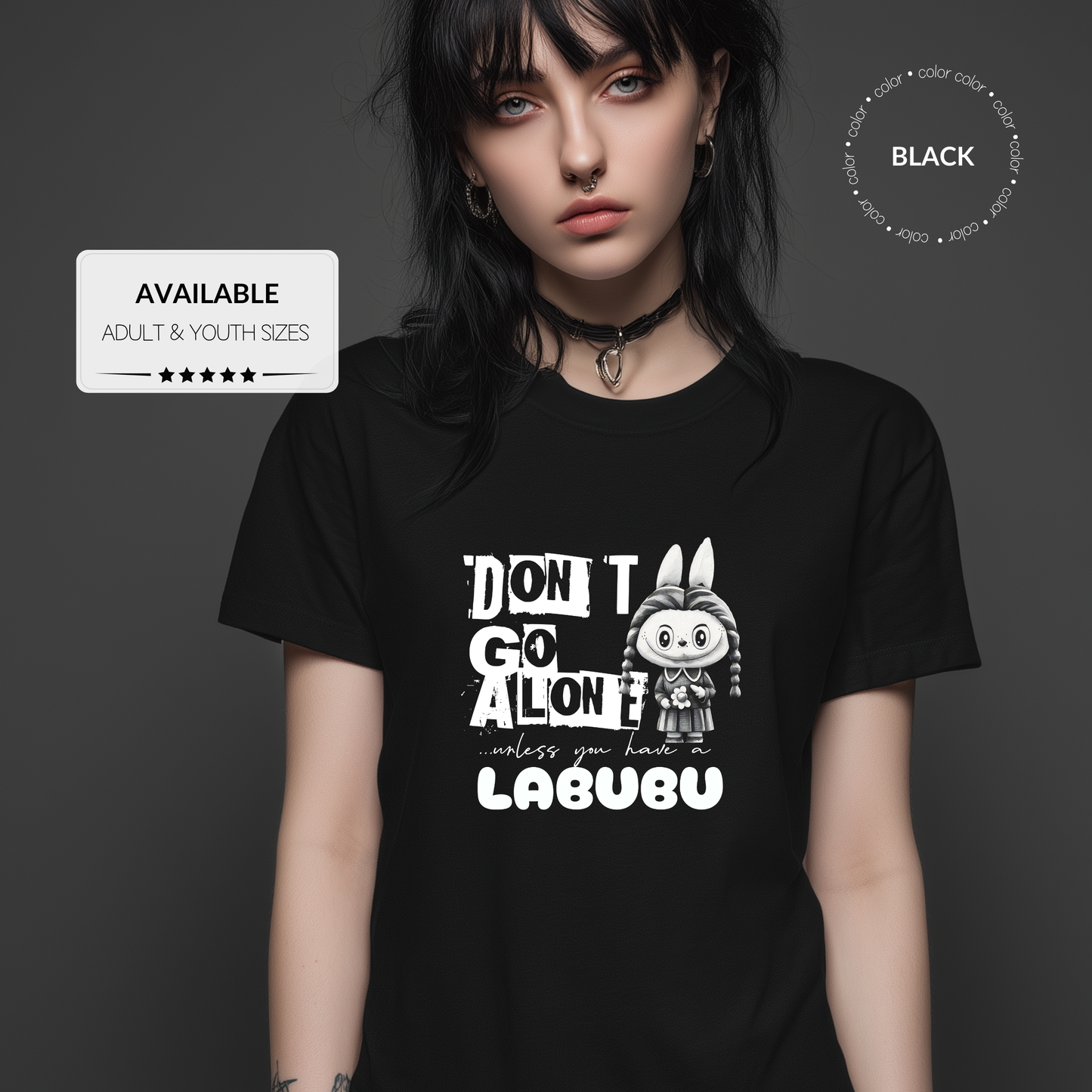 Custom Halloween Labubu Graphic T-Shirt – Adult & Youth Sizes