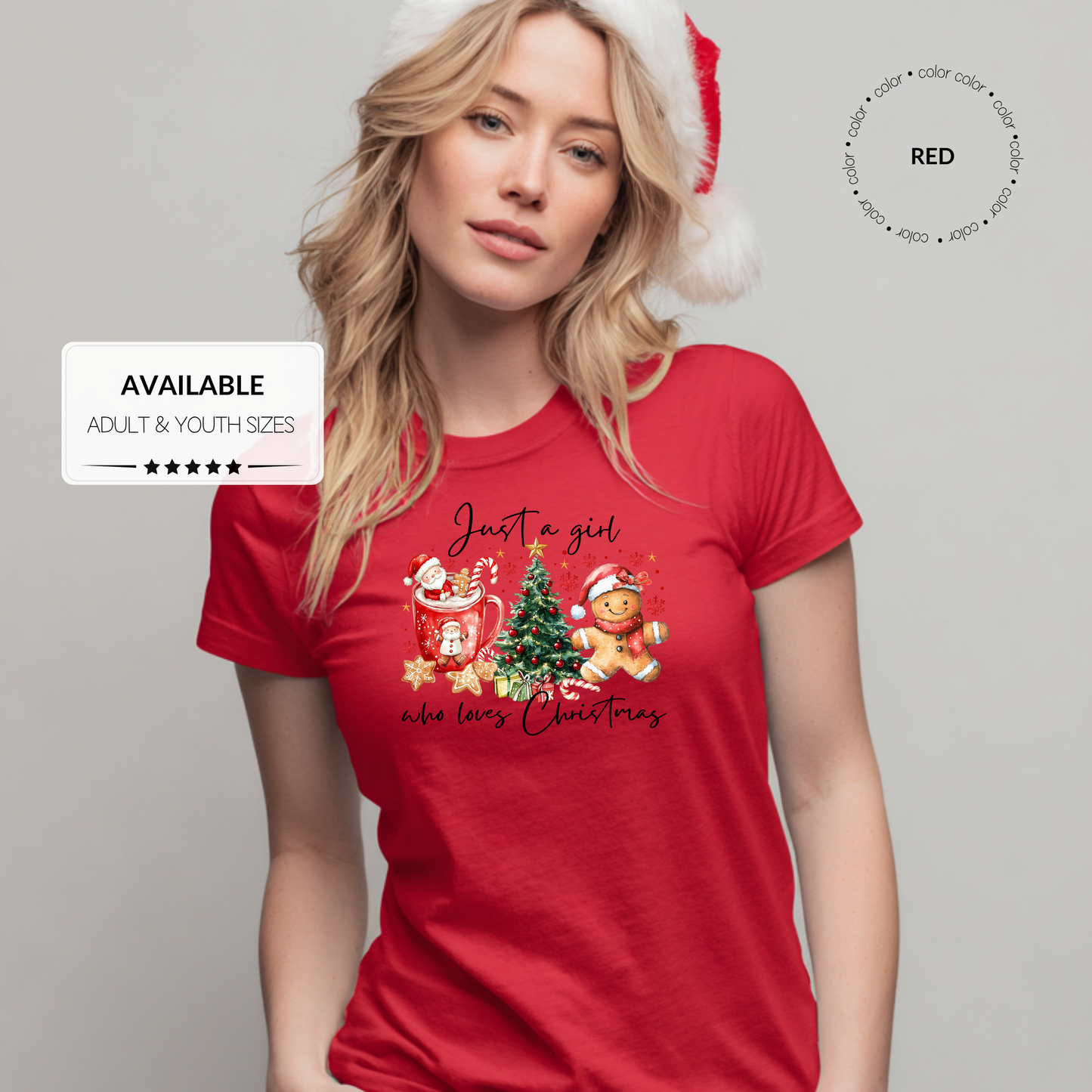 Girl just loves Christmas shirt