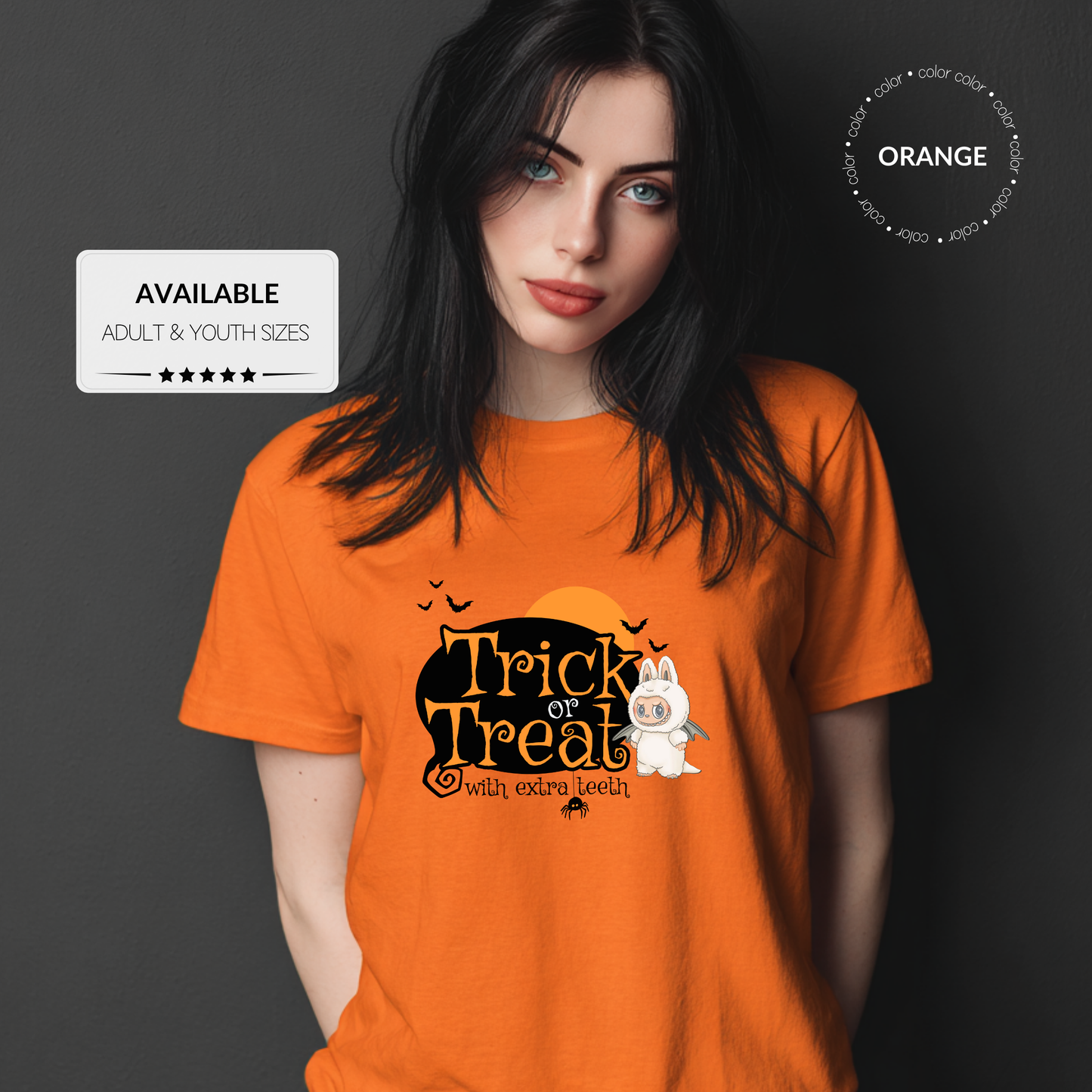 Custom Halloween Labubu Graphic T-Shirt – Adult & Youth Sizes