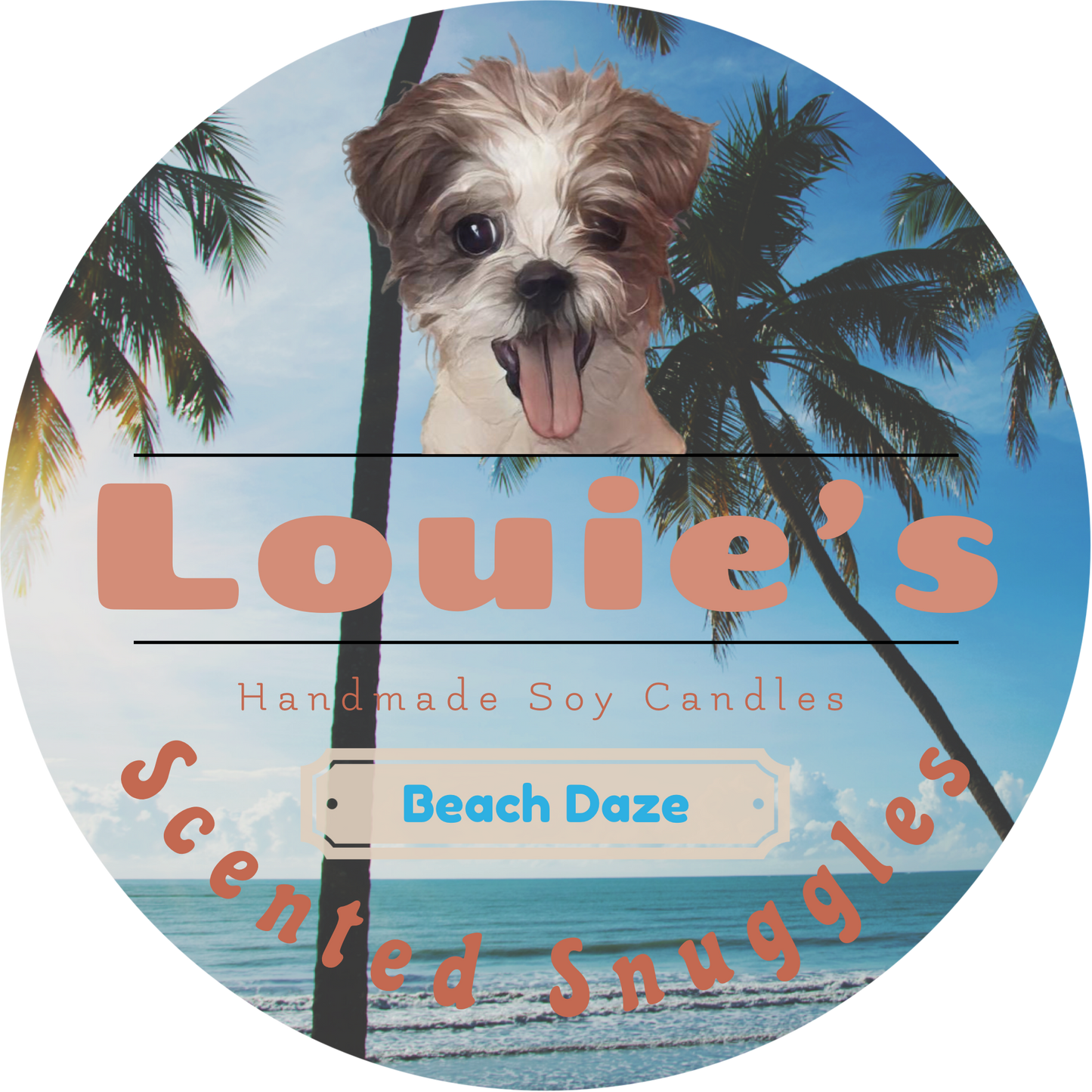 Louie’s Scented Snuggles Soy Candle - Beach Daze