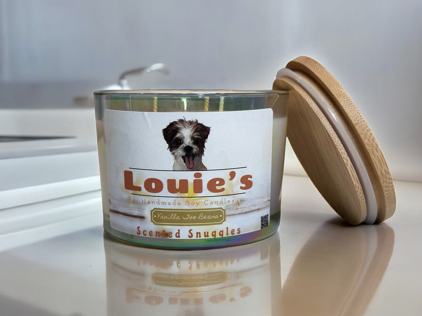 Louie’s Scented Snuggles Soy Candle - Vanilla Toe Beans