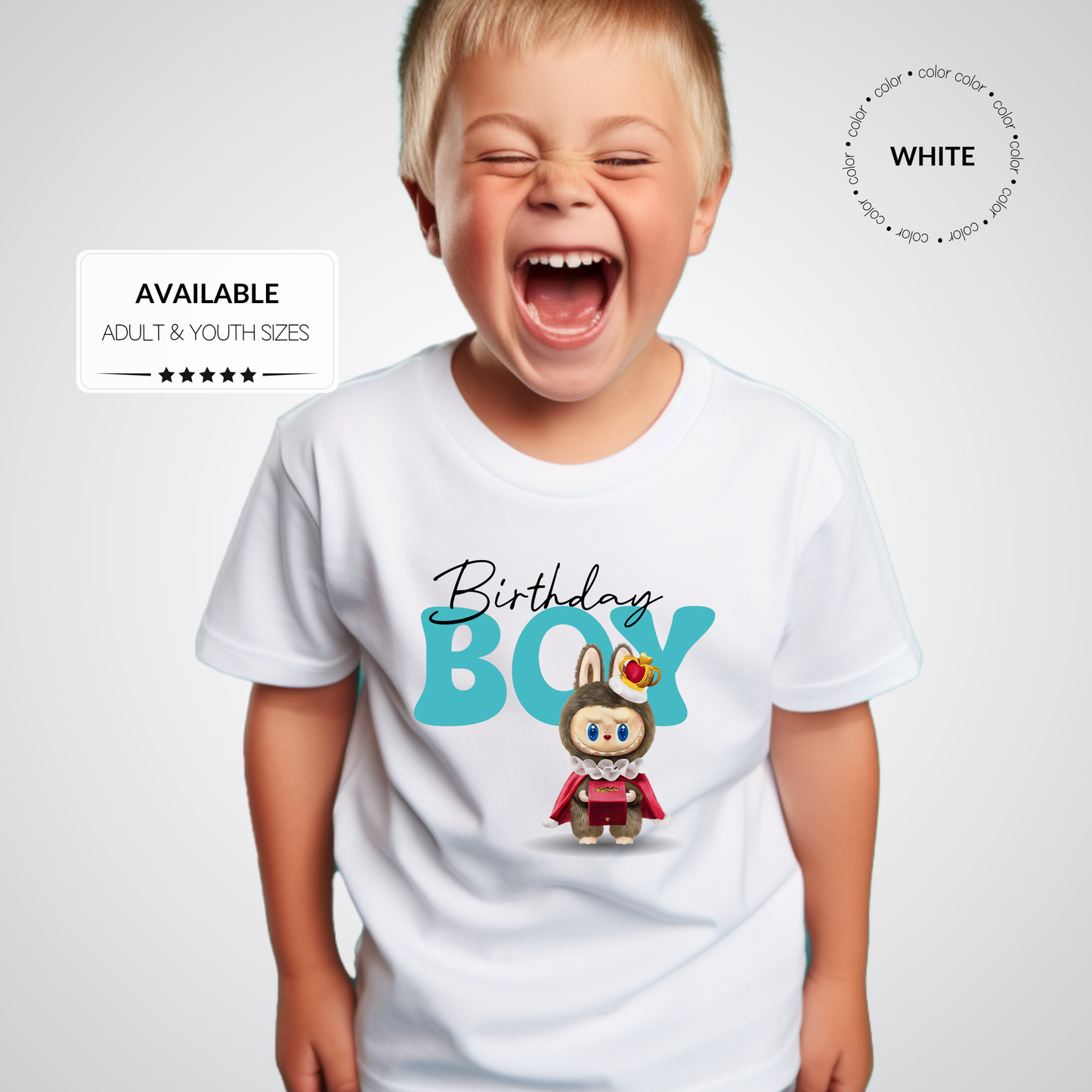 Custom Birthday Labubu Graphic T-Shirt – Adult & Youth Sizes