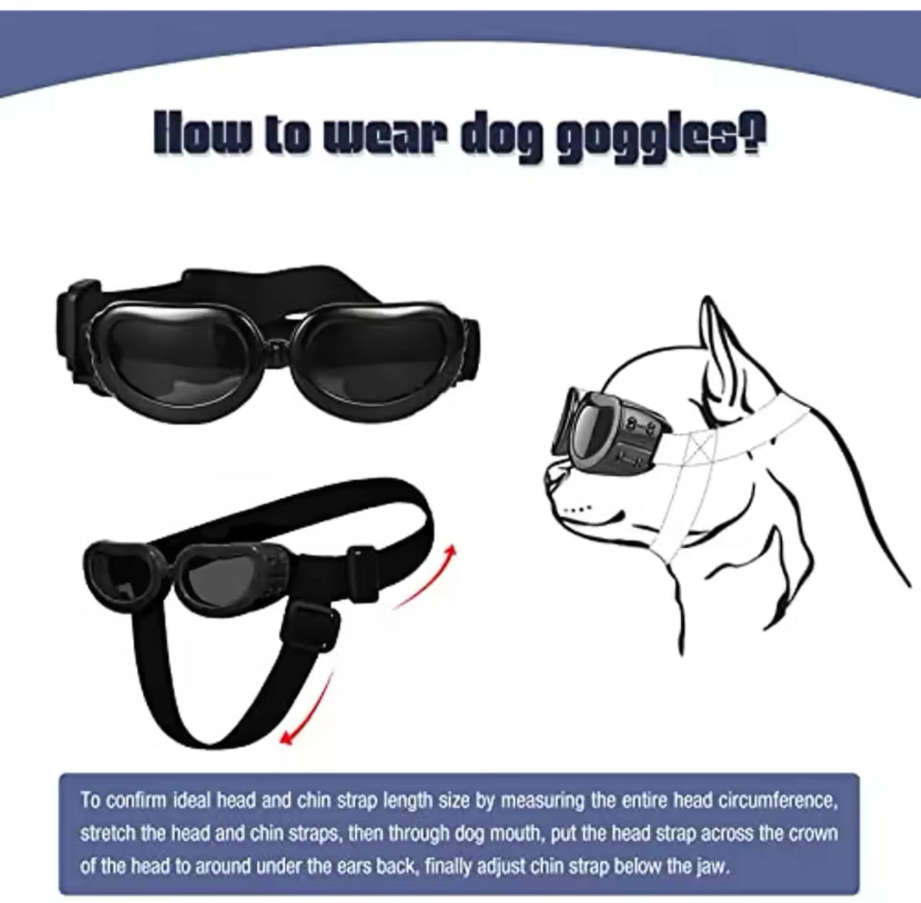 Louie’s Goggles with UV Protection Adjustable Doggy Sungalsses