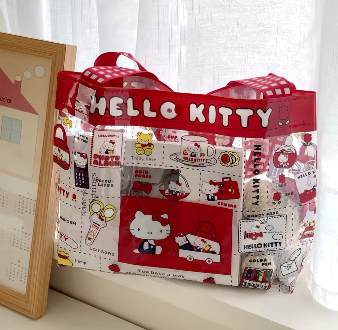 Hello Kitty Clear Plastic Tote Bag