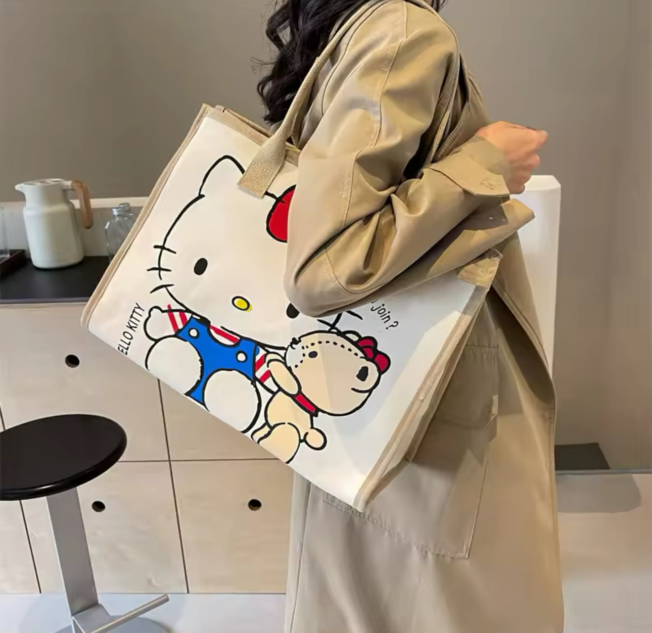 Hello Kitty Canvas Tote Bag