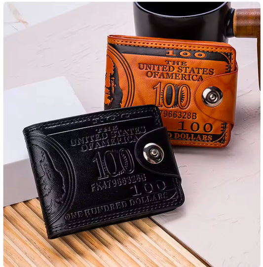 Luxury Leather $100 Dollar Bill Wallet – Stylish and Spacious Design