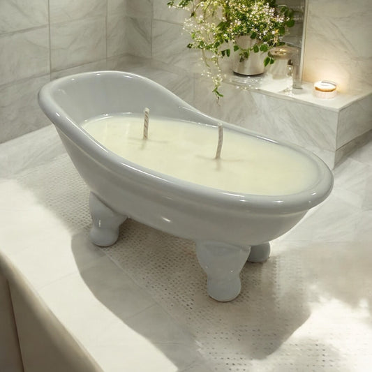 Porcelain Clawfoot Tub Eucalyptus Spa Candle