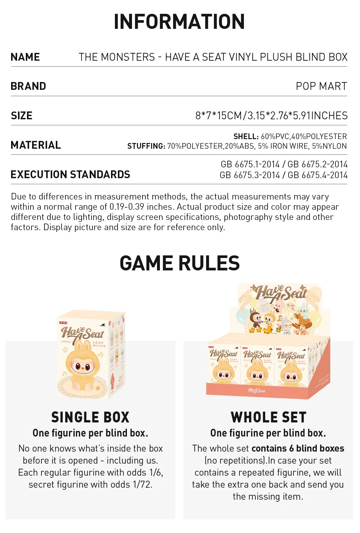 Pop Mart The Monsters Labubu Series - Version 1, 2, 3