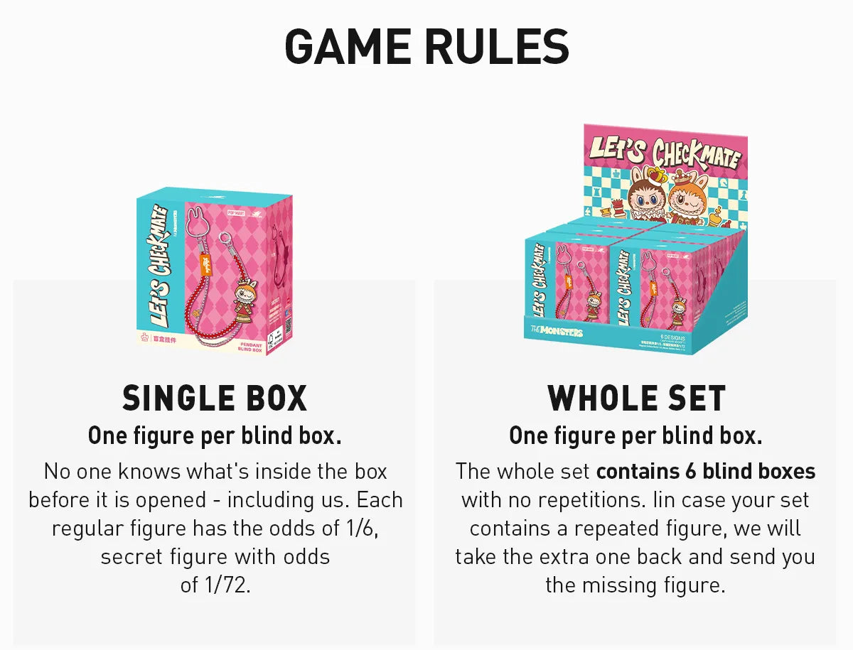 Pop Mart: The Monsters Labubu - Let’s Checkmate Pendant