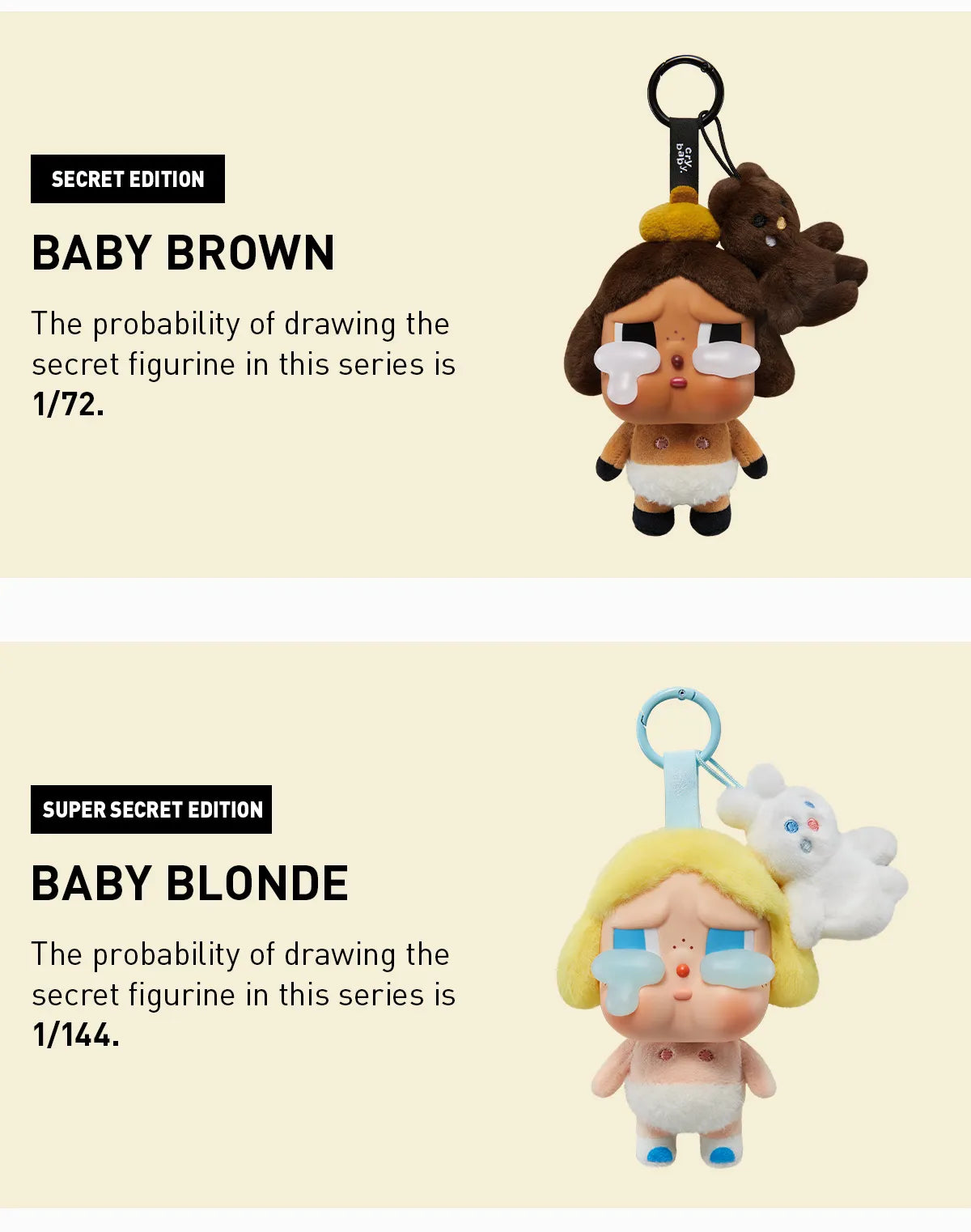 Pop Mart: Cry Baby Crying Again Plush Pendant