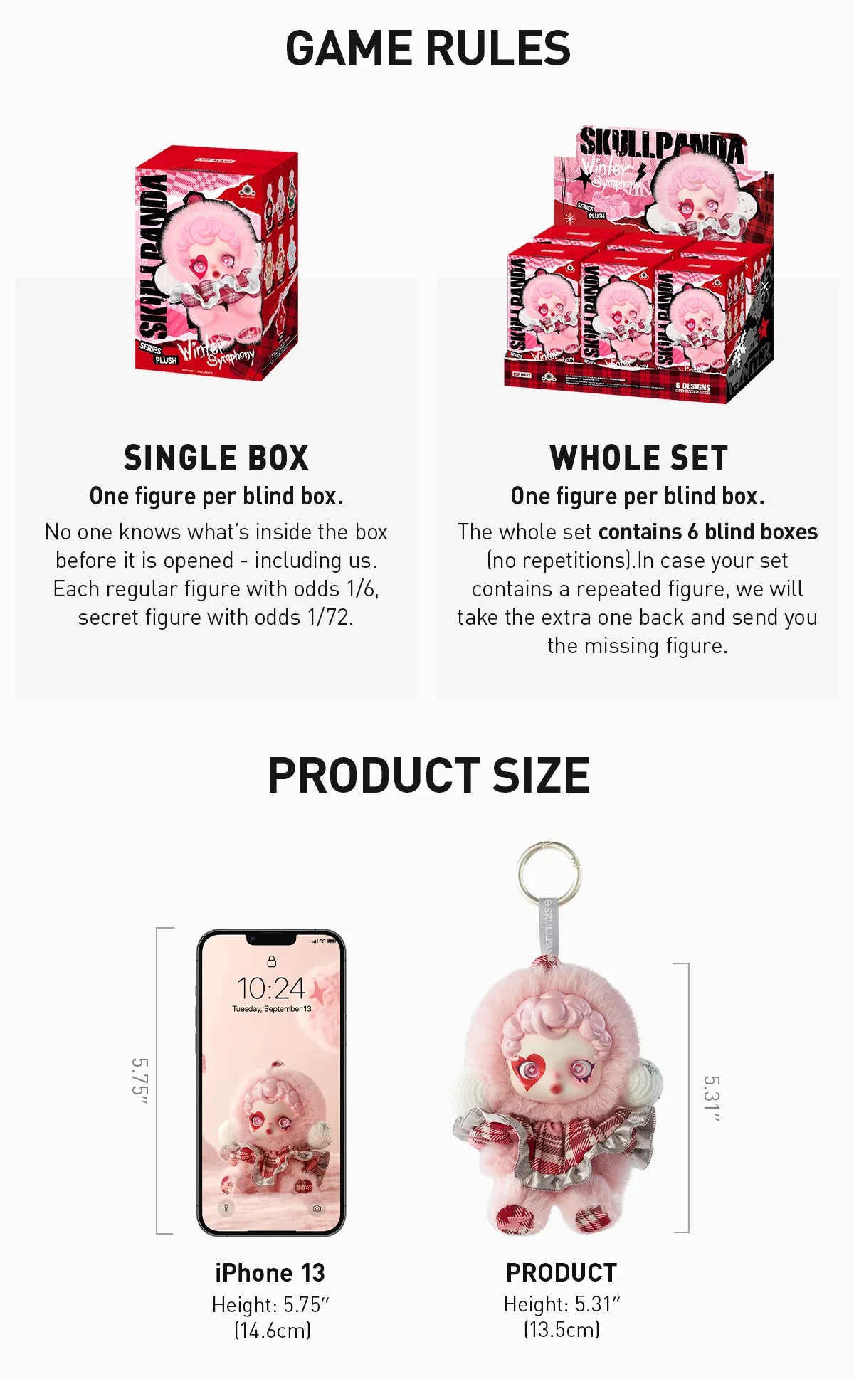 Pop Mart: Skullpanda Winter Symphony Vinyl Plush Pendant