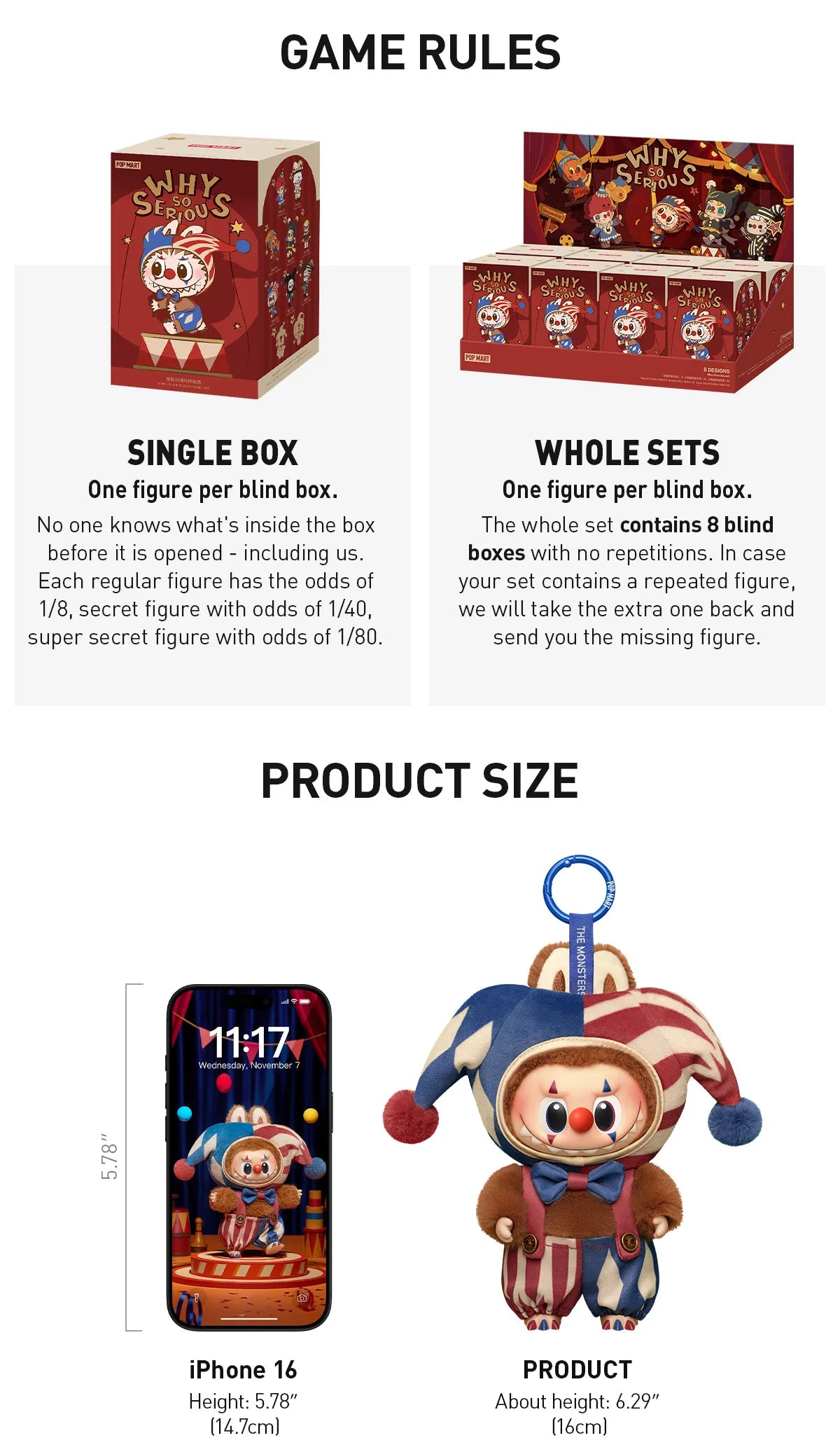 Pop Mart: Why So Serious Vinyl Plush Pendant