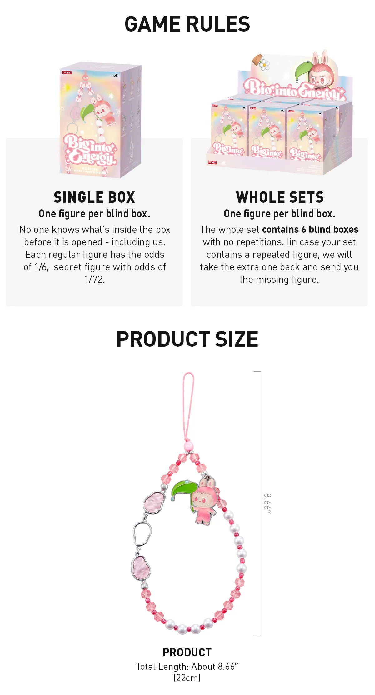 Pop Mart: The Monsters Labubu Big Into Energy Phone Charm