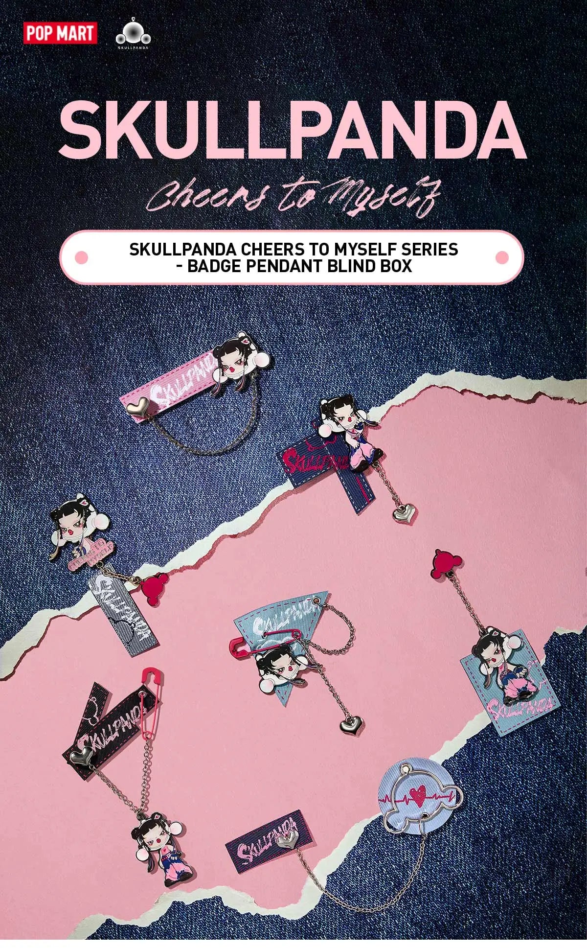 Pop Mart: Skullpanda Cheers to Myself Badge Pendant