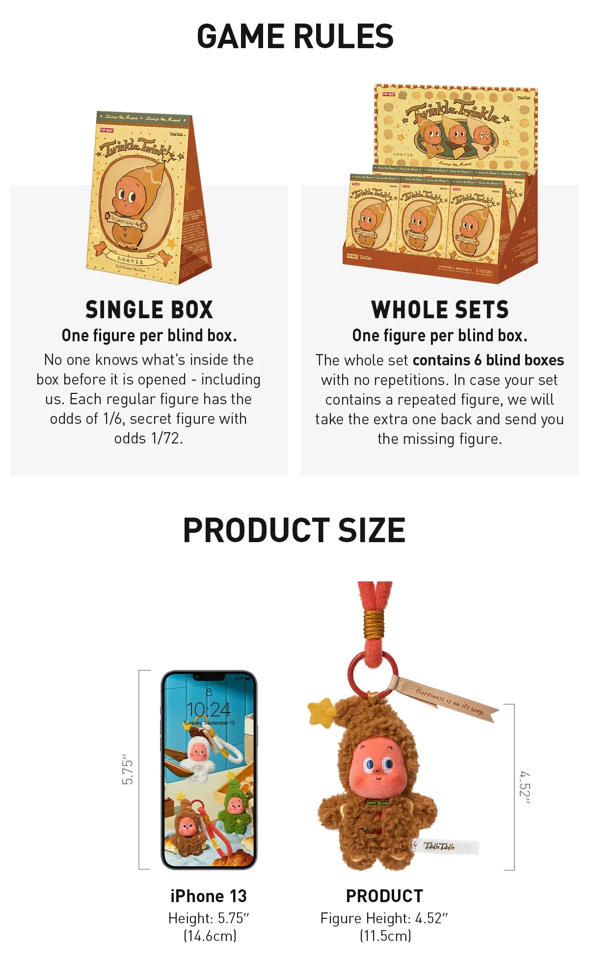 Pop Mart: Twinkle Twinkle Savor the Moment Series-Fresh-Baked Mini Cookies Plush Pendant Blind Box