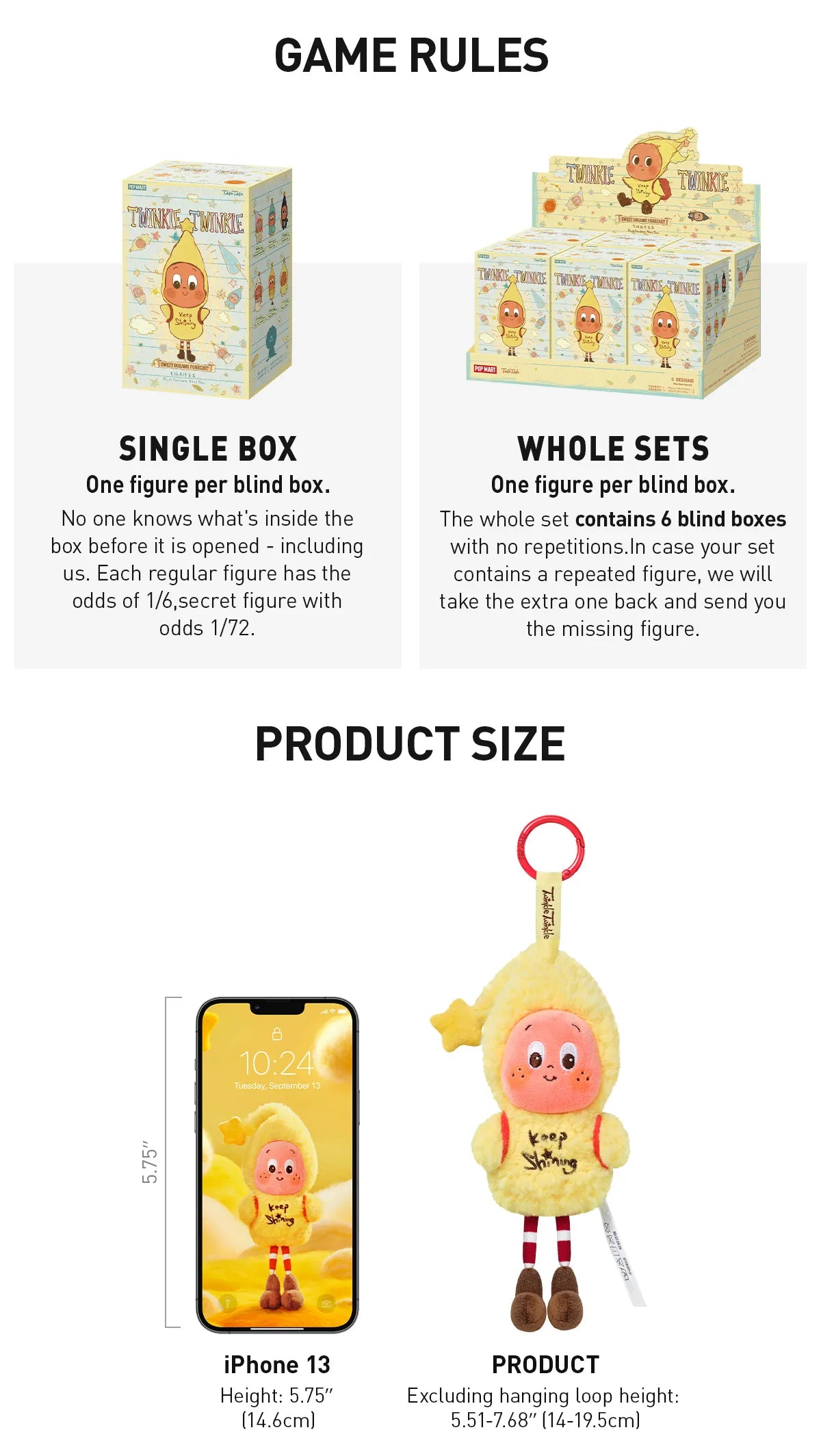 Pop Mart: Twinkle Twinkle Sweet Dreams Forecast Series-Plush Pendant Blind Box