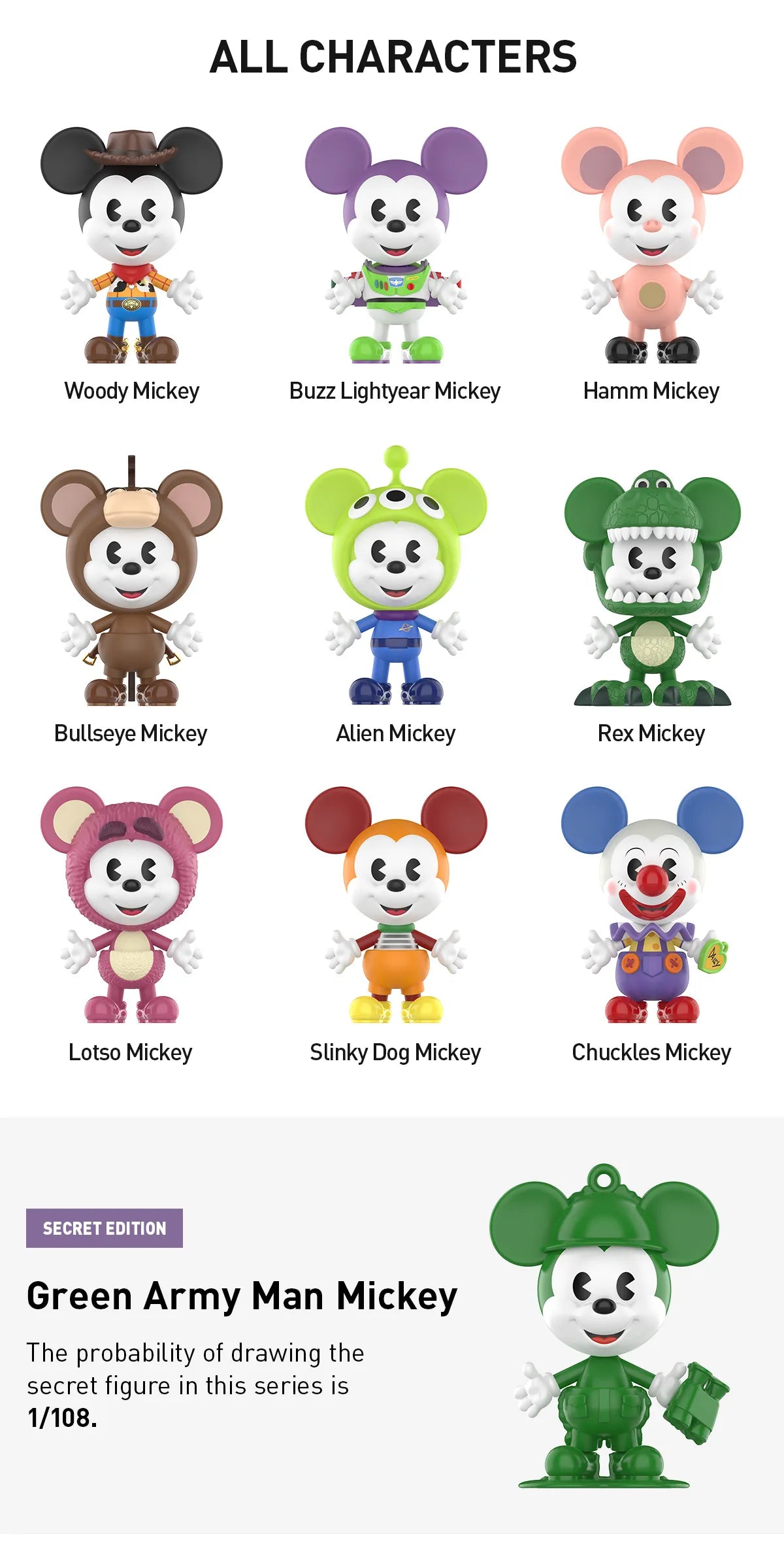 Pop Mart: Mickey Meets Pixar Figurine Blind Box