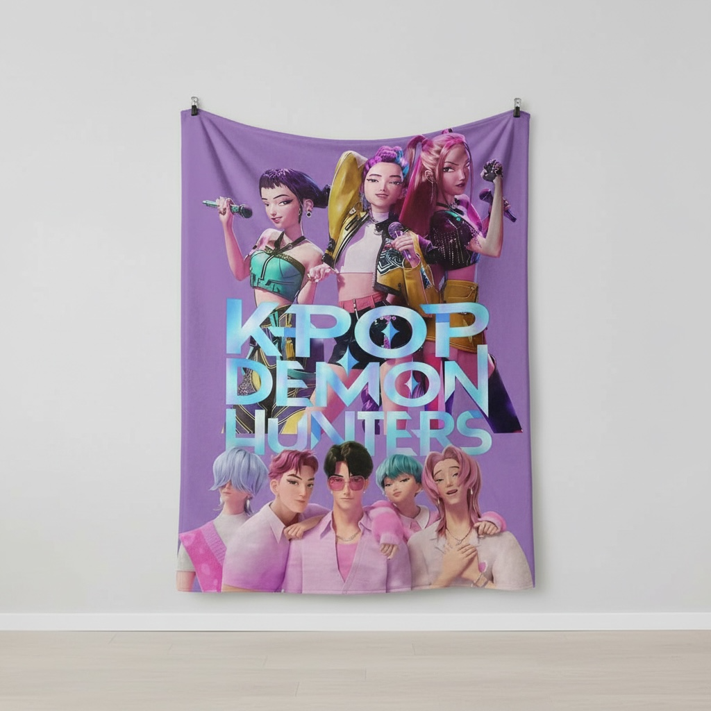 K-Pop Demon Hunter Fleece Blanket