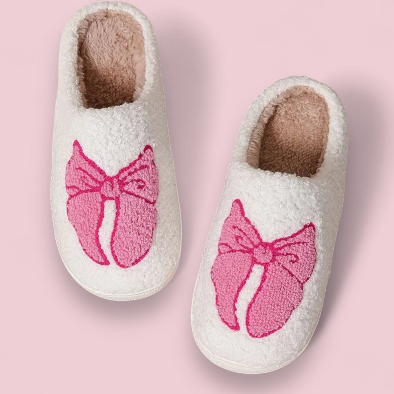 Cozy Valentine’s Day Bow Slippers